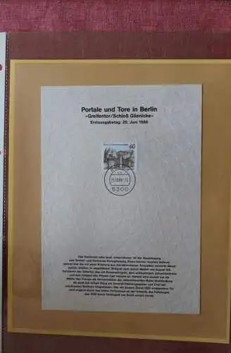 Berlin 1986; Portale und Tore in Berlin, MiNr  762; Kalenderblatt der Deutsche Post 1986