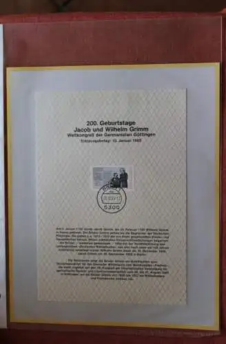 Deutschland 1985; Jacob und Wilhelm Grimm, MiNr  1236; Kalenderblatt der Deutsche Post 1985