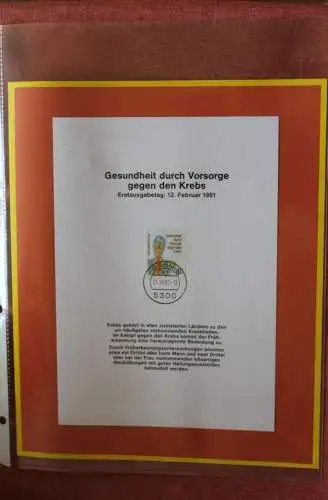 Deutschland 1981; Krebsvorsorge, MiNr 1089; Kalenderblatt der Deutsche Post 1981