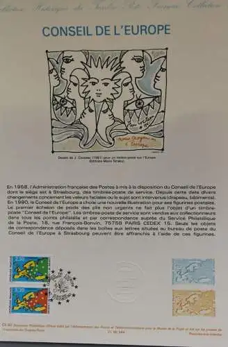 Frankreich, Conseil de l'Europe 1990; Offizielles Ersttagsblatt; MiNr 47-48, Sonderpreis