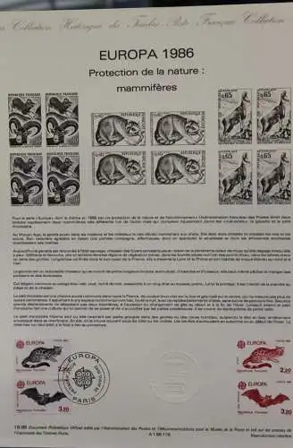 Frankreich, EUROPA - CEPT 1986; Offizielles Ersttagsblatt; Tiere, MiNr 2546-47; Sonderpreis