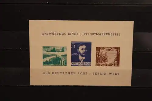 VIGNETTE; Berlin, Entwürfe zur Luftpostserie;  Auflage nur 1000 Ex.; 1957, gummiert, lesen