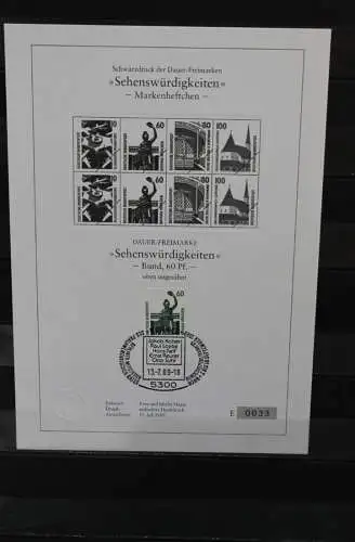 Deutschland 1989; Schwarzdruck: Sehenswürdigkeiten: Bavaria München, MiNr 1341 C