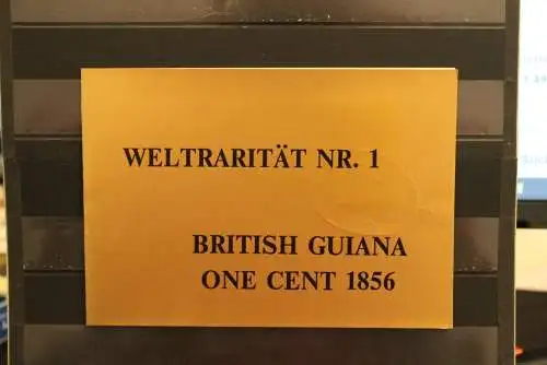 VIGNETTE: British Guiana One Cent 1856; Nachdruck zur NORDPOSTA '77 mit Ausstellungsstempel