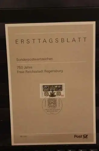 Deutschland 1995; 750 Jahre Freie Reichsstadt Regensburg, ETB  10/1995