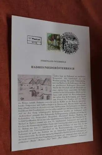Österreich 2002, Ersttagsblatt: Dauermarke Hadres Weinviertel