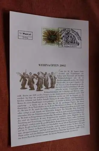 Österreich 2002, Ersttagsblatt: Weihnachten 2002