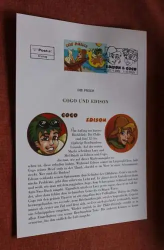 Österreich 2002, Ersttagsblatt: Serie Phillis; 3. Wert: Gogo und Edison