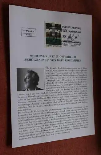 Österreich 2002, Ersttagsblatt: Serie Moderne Kunst in Österreich: 28.Wert; Schützenhaus von Karl Goldammer