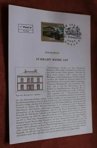 Österreich 2002, Ersttagsblatt: Serie Eisenbahnen: Südbahn-Reihe 109