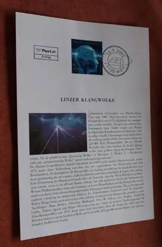 Österreich 2002, Ersttagsblatt: Linzer Klangwolken