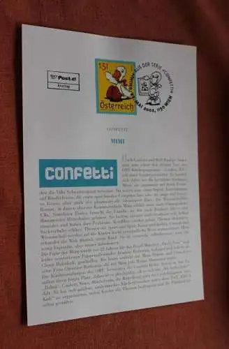 Österreich 2002, Ersttagsblatt: Serie Confetti: Gans Mimi
