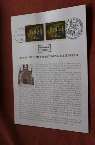 Österreich 2002, Ersttagsblatt: 800 Jahre Stiftsgründung Lilienfeld