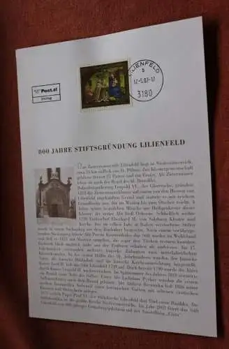 Österreich 2002, Ersttagsblatt: 800 Jahre Stiftsgründung Lilienfeld