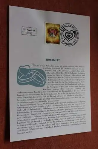 Österreich 2003, Ersttagsblatt: Sondermarke Hochzeit
