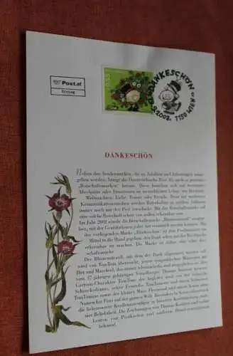 Österreich 2003, Ersttagsblatt: Sondermarke Dankeschön