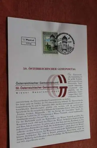 Österreich 2003, Ersttagsblatt: 50. Österreichischer Gemeindetag