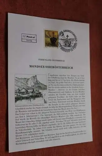 Österreich 2003, Ersttagsblatt: Ferienland Österreich: Mondsee