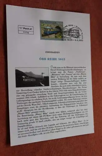 Österreich 2003, Ersttagsblatt: Eisenbahnen: ÖBB-Reihe 5045