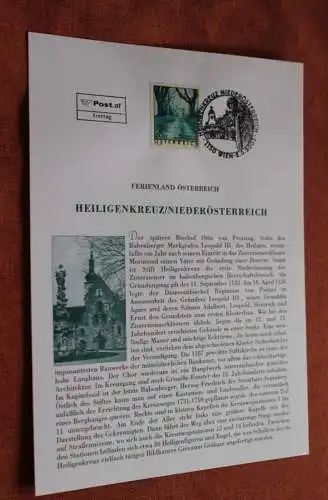 Österreich 2003, Ersttagsblatt: Dauermarke: Ferienland Österreich; Heiligenkreuz