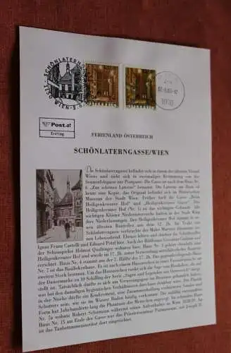 Österreich 2003, Ersttagsblatt: Dauermarke: Ferienland Österreich; Schönlaterngasse, Wien; Farbvariante
