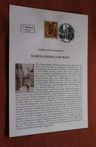 Österreich 2003, Ersttagsblatt: Dauermarke: Ferienland Österreich; Schönlaterngasse, Wien