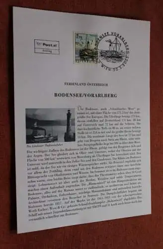 Österreich 2003, Ersttagsblatt:  Dauermarke: Bodensee / Vorarlberg, Schiff