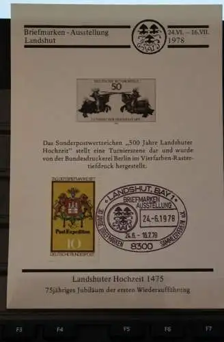 VIGNETTE: Deutschland, Schwarzdruck Landshuter Hochzeit 1978