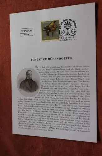 Österreich 2003, Ersttagsblatt: 175 Jahre Bösendorfer