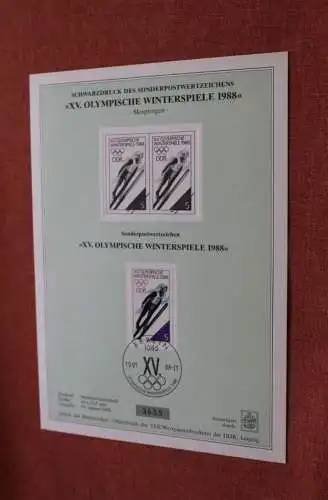 DDR 1988; Schwarzdruck XV. Olympische Winterspiele; MiNr 3140