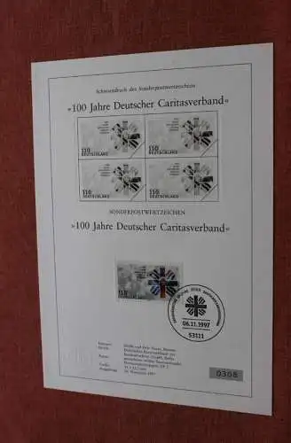 Deutschland 1997; Schwarzdruck Deutscher Caritasverband, MiNr 1964