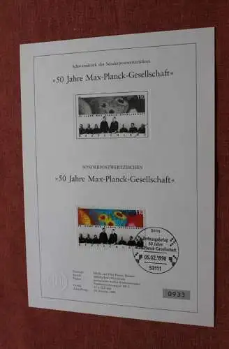 Deutschland 1998; Schwarzdruck Max-Planck-Gesellschaft, MiNr 1973