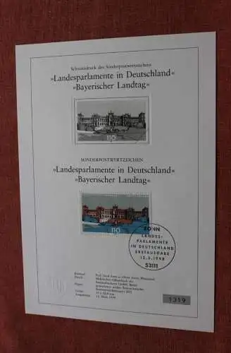 Deutschland 1998; Schwarzdruck Landesparlamente in Deutschland: Bayern, MiNr 1975