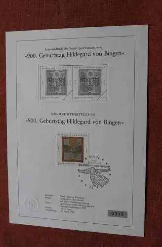 Deutschland 1998; Schwarzdruck Hildegard von Bingen, MiNr 1981