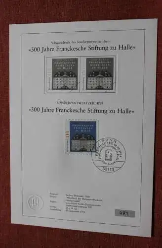 Deutschland 1998; Schwarzdruck Franckesche Stiftung zu Halle, MiNr 2011