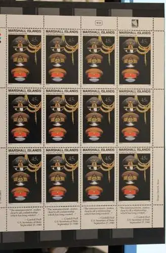 Marshall Islands, Kleinbogen WW II, WK II,1990, MNH