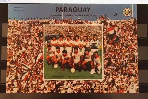 Paraguay, Fußball-WM Mexico 1986, Block, MNH