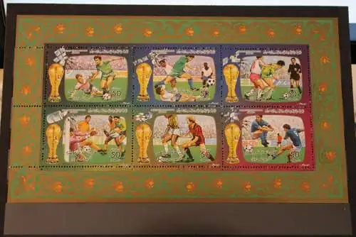 Libyan Arab Republic Jamahirya, Fußball-WM Mexico 1986, Kleinbogen, MNH