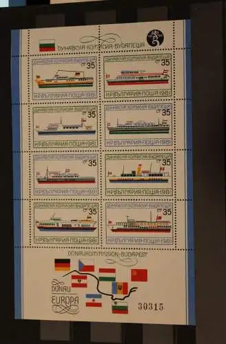 Bulgarien 1981, Block 116,  Donau-Schifffahrt, MNH