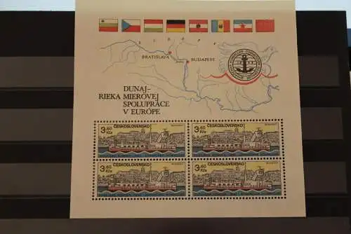 Tschechoslowakei 1982, Block 52; Donau-Schifffahrt, MNH