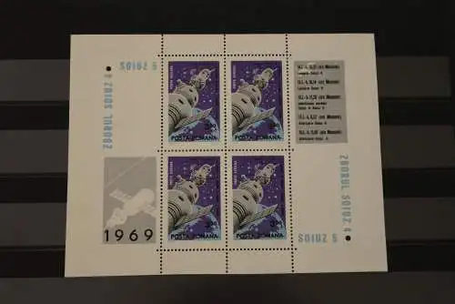 Rumänien 1969, Block 71; Sojus 5, Raumfahrt, MNH