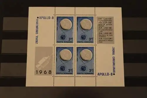 Rumänien 1969, Block 69; Apollo 8, Raumfahrt, MNH