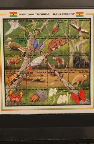 Ghana, Kleinbogen African Tropical Rain Forest, Tiere, MNH