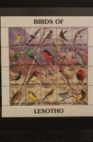 Lesotho, 1992, Birds of Lesotho; Kleinbogen, Vögel, MNH