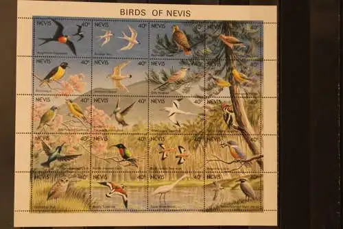 Nevis 1991, Kleinbogen, Birds of Nevis; Vögel; MNH