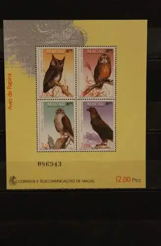 Macao 1993, Block Greifvögel, MNH