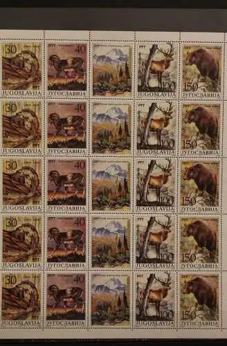 Naturschutz: Flora und Fauna; Jugoslawien, Kleinbogen; 1987, MNH