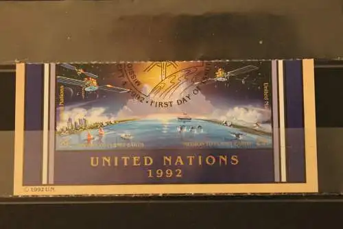 Intern. Weltraumjahr, Raumfahrt, Vereinte Nationen - New York 1992, ZD, Unterrand, Ersttags-Sonderstempel