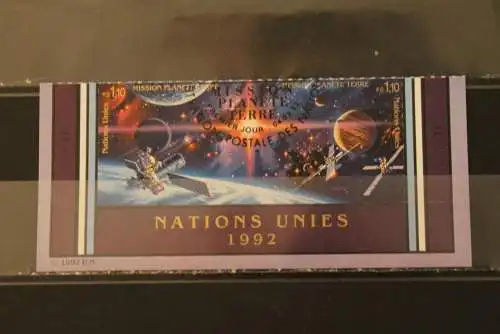 Intern. Weltraumjahr, Raumfahrt, Vereinte Nationen - Genf 1992, ZD, Unterrand, Ersttags-Sonderstempel