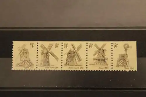 USA 1980; Freimarken Amerikanische Windmühlen, MiNr 1415-19, MNH